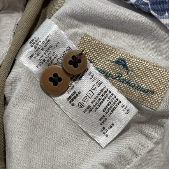 Tommy Bahama Flat Front Chino Pants Men’s Beige Straight Leg Casual Size 36 X 32 - Picture 15 of 16